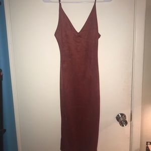 Burgundy bodycon dress